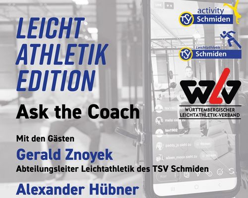 Ask the coach #8: Leichtathletik Edition am Freitag, 08.05.2020, 20:30 Uhr