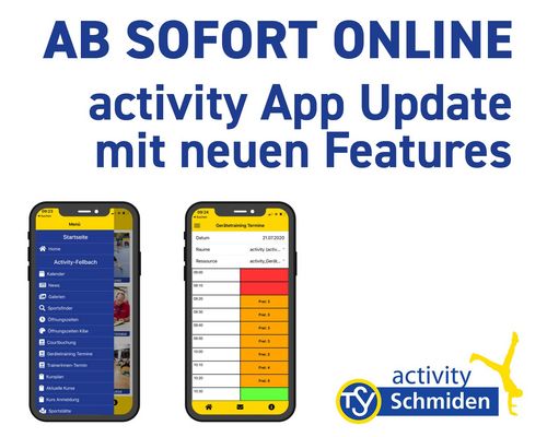 JETZT ONLINE: activity App Update
