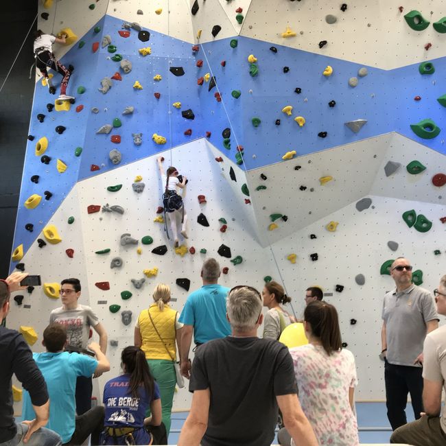 Impressionen der Kletterwand im Sportforum / Eröffnung 2018