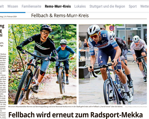 Artikel der Fellbacher Zeitung: Fellbach wird erneut zum Radsport-Mekka