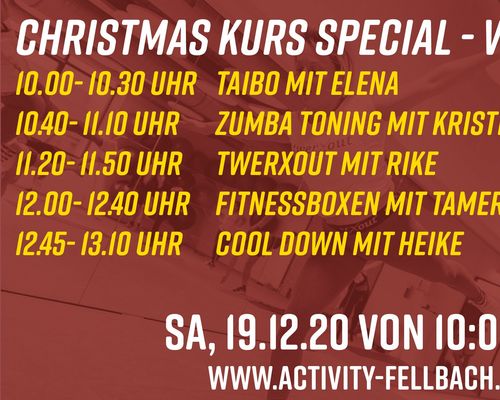 CHRISTMAS KURS SPECIAL mit deinem activity