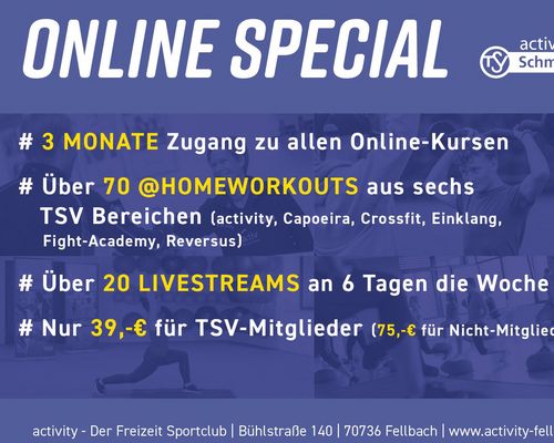 Online-Special zu Sonderkonditionen 