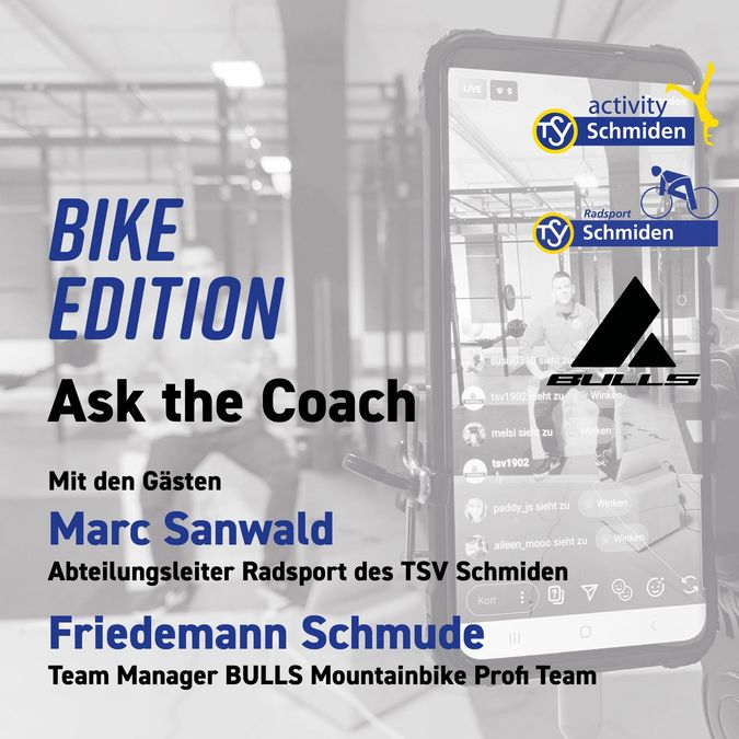 Ask the coach #7: BIKE Edition am Donnerstag, 30.04.2020, 20:30 Uhr