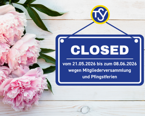 Geschäftsstelle geschlossen (21.5. + Pfingstferien)