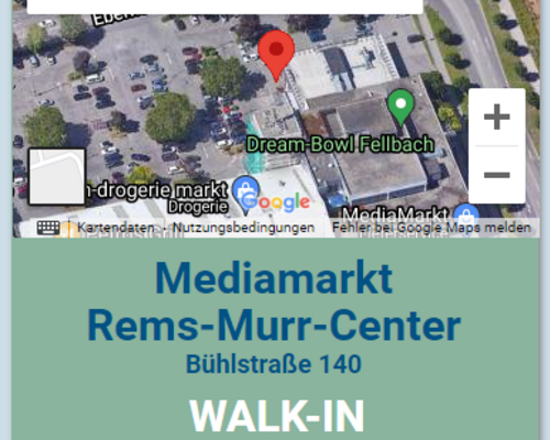 Neues Testzentrum beim Rems-Murr-Park