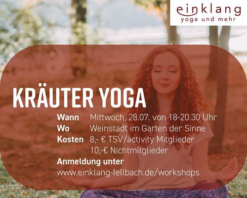 Workshop: Kräuter Yoga am 28.07. um 18:00 Uhr 